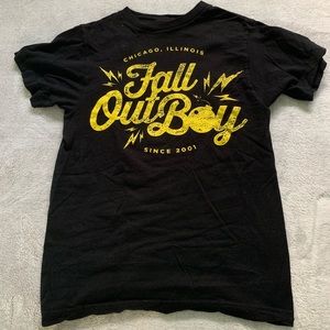 Fall Out Boy Black and Yellow Band Shirt
